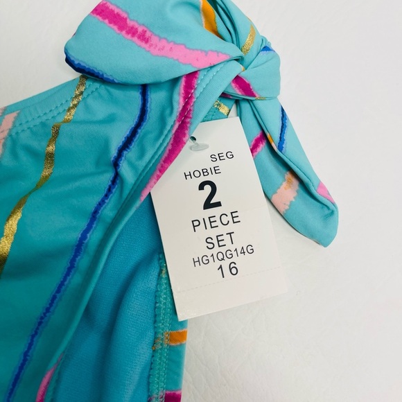 Hobie girls two pieces swimsuit size 16 nwt - Picture 2 of 5